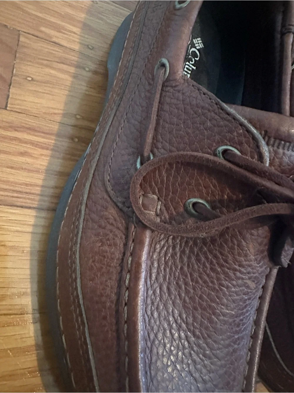 Columbia Men’s Brown Leather Boat Shoes size 8